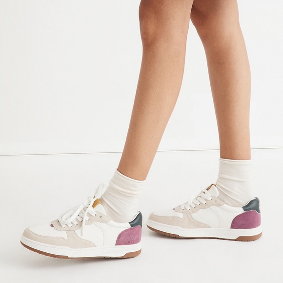 Madewell Court Low-Top Sneakers in Washed Nubuck and Suede, NH194, Sz 6 - Picture 1 of 5